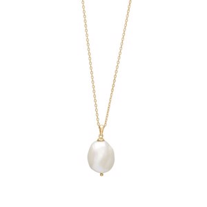 Nordahl smykker - BAROQUE52 forgyldt sølvkæde med perle
